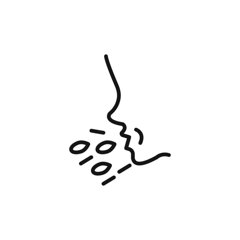 man coughs icon logo sign outline vector