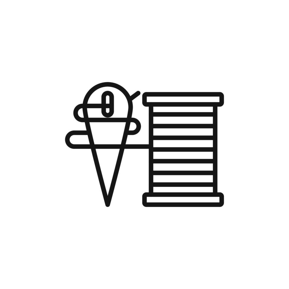 Needle, threads icon vector