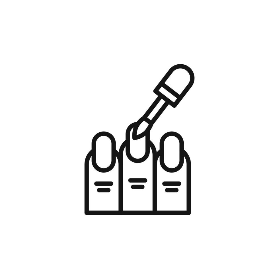 nails polish icon logo sign outline vector