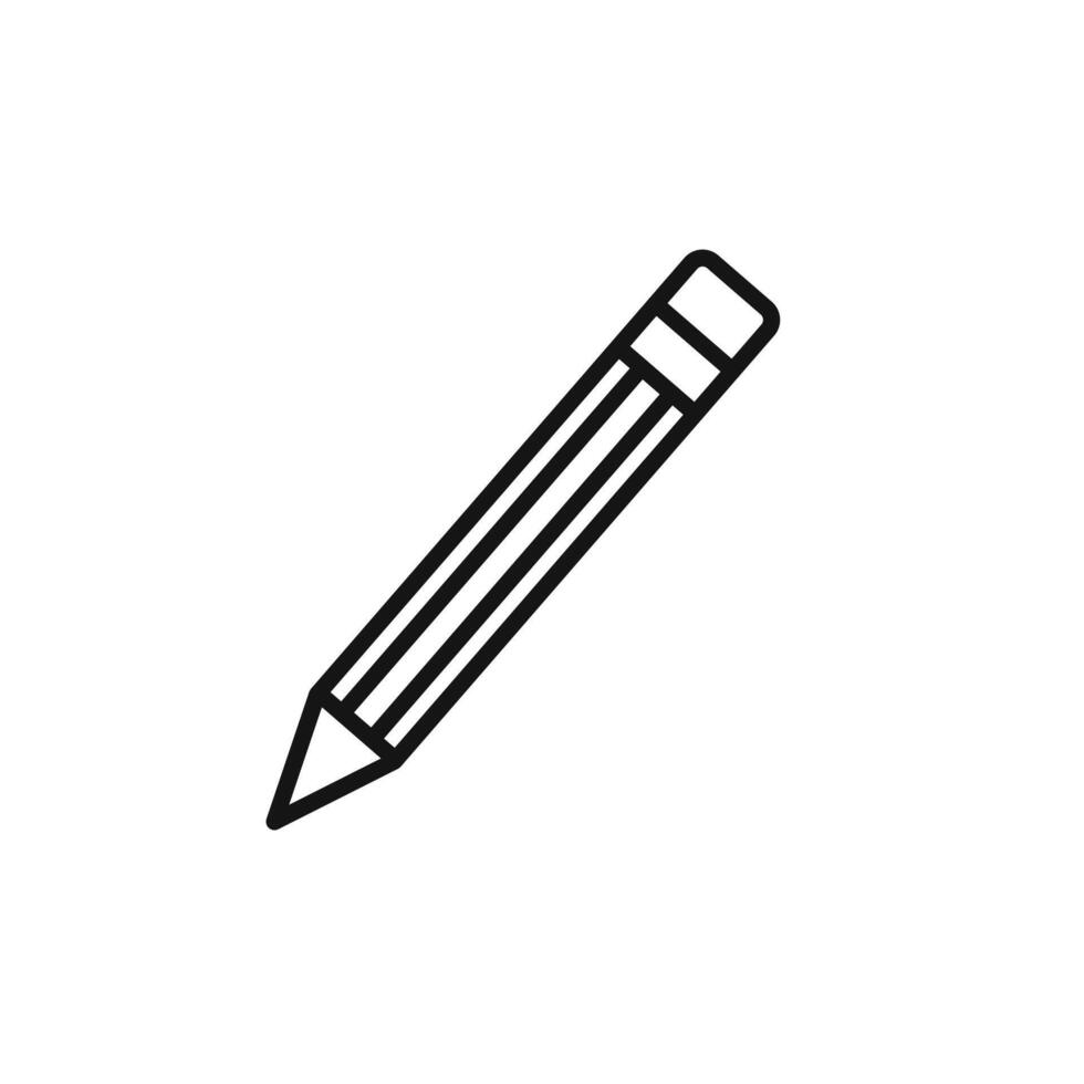 Pencil icon logo sign outline vector