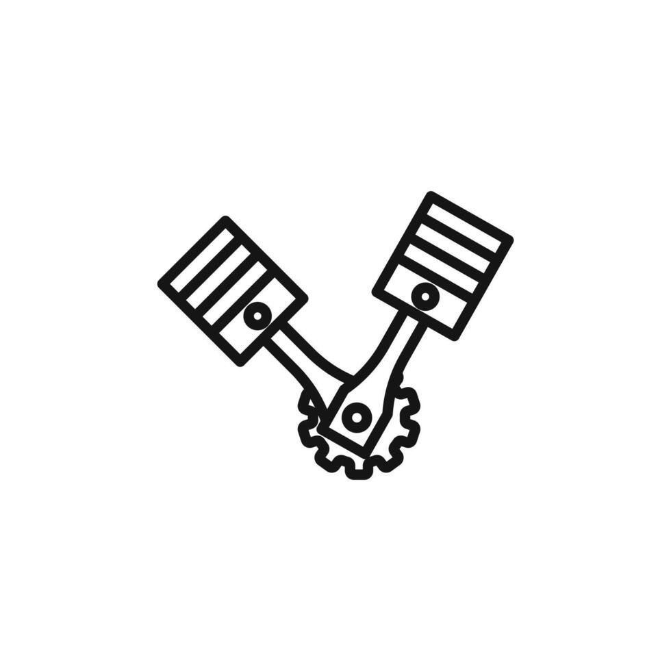 piston icon logo sign outline vector