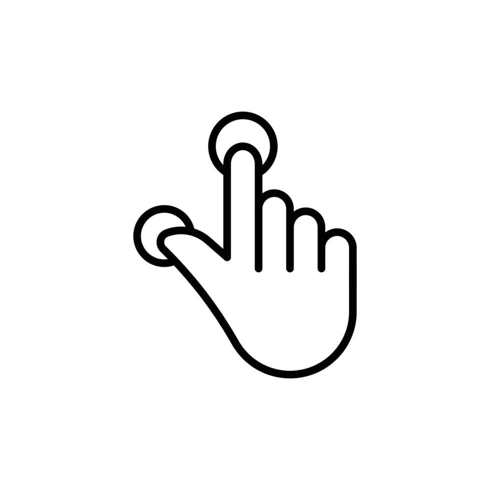 Pinch icon logo sign outline vector