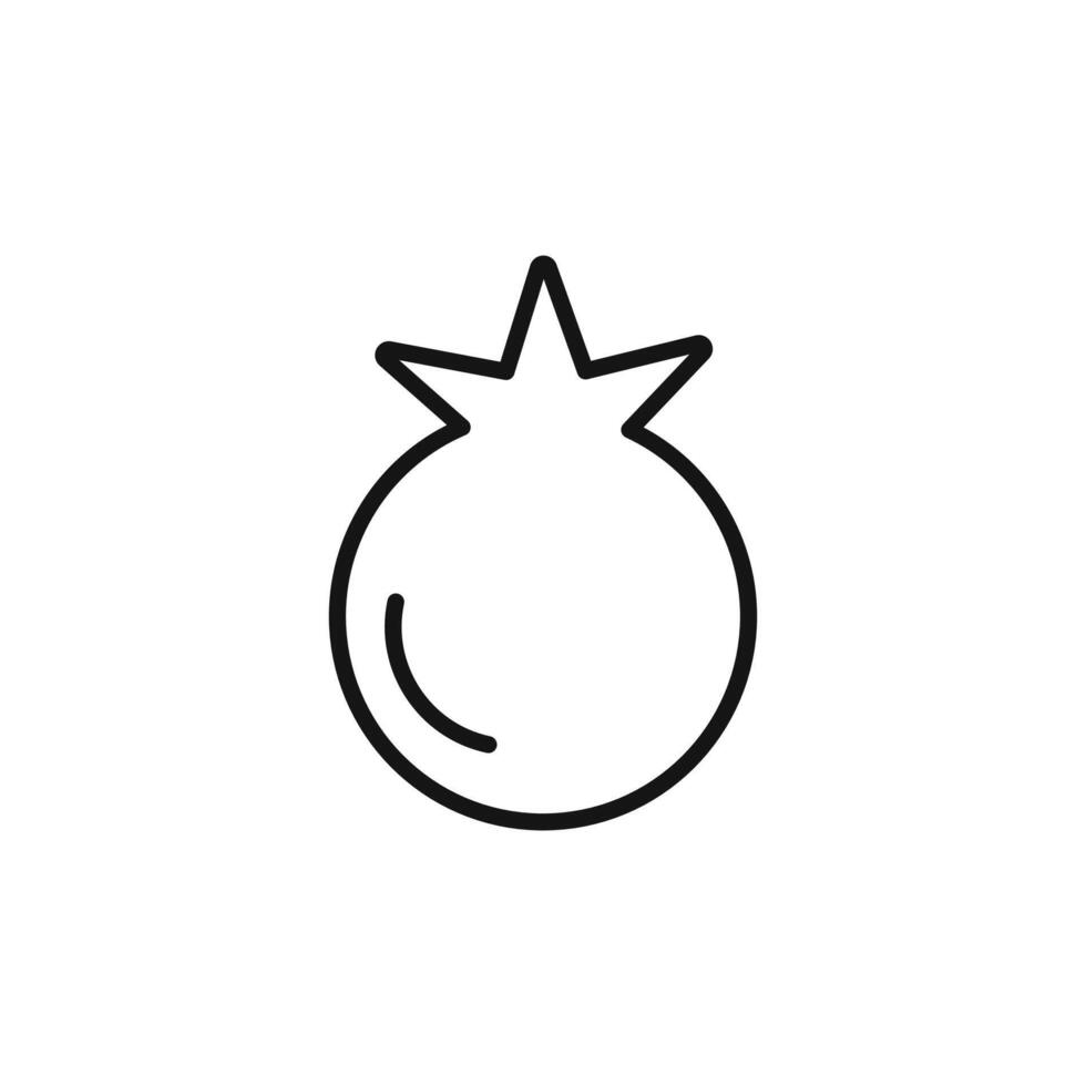 pomegranate icon logo sign outline vector