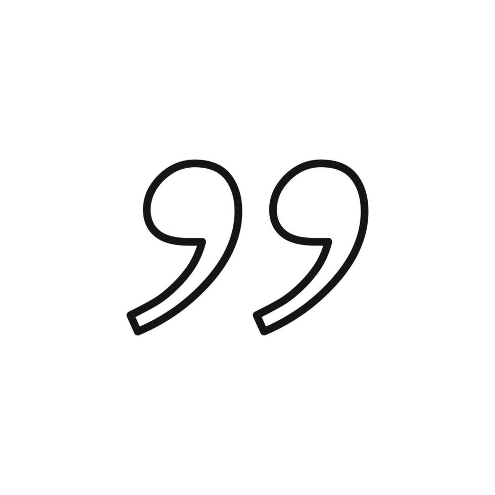 Quote icon logo sign outline vector