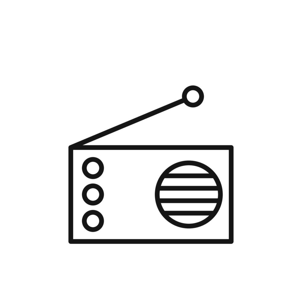 radio icon logo sign outline vector