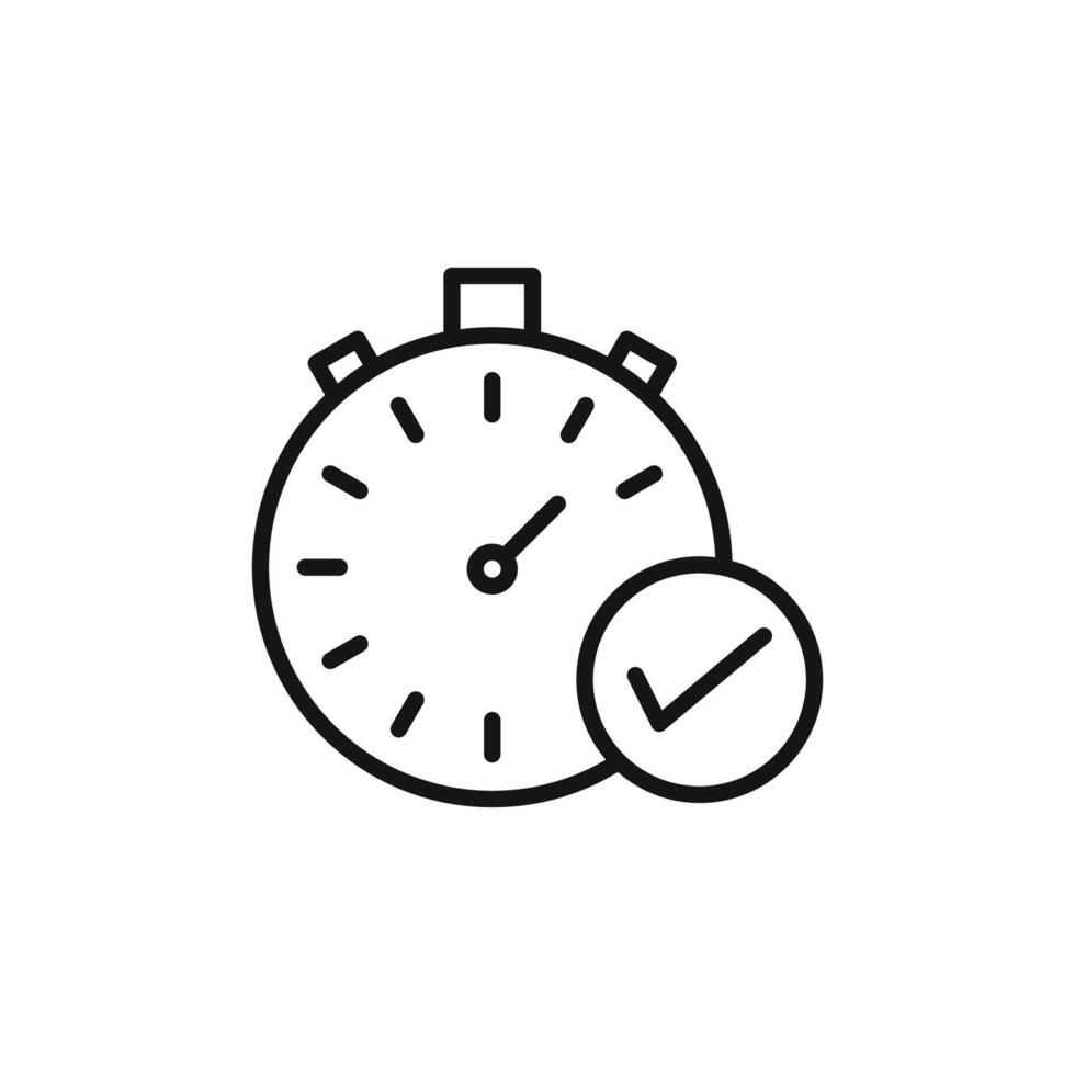 Quick approval icon logo sign outline vector