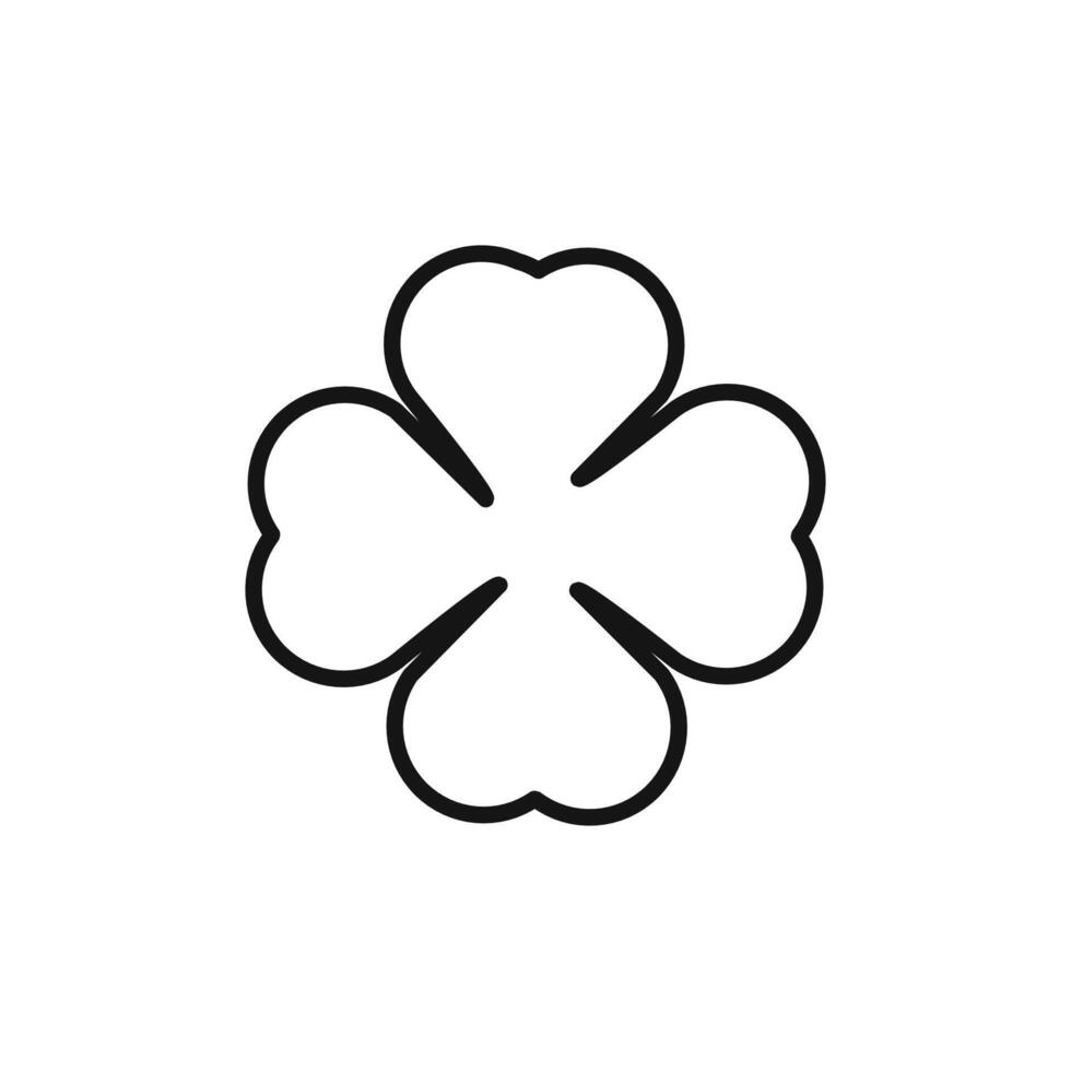 Saint patrick Leaf clover icon logo sign outline vector