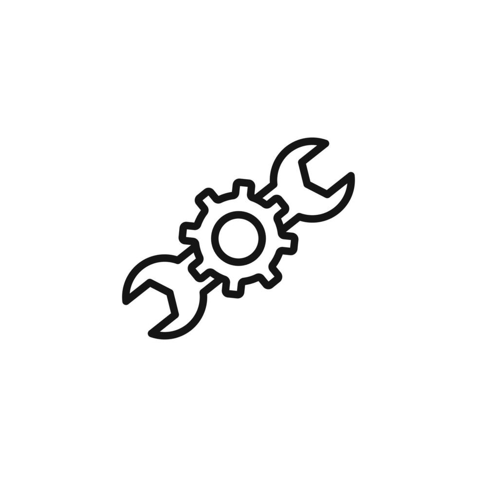 Service tool icon logo sign outline vector