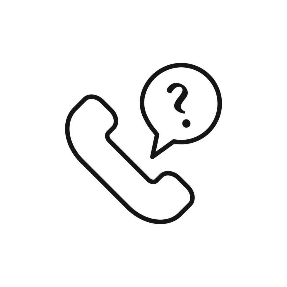 Support call service icon logo sign outline vector