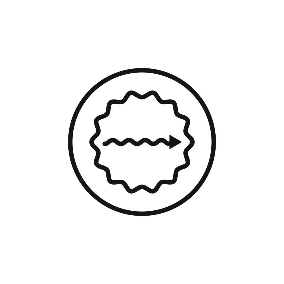 undulating arrow icon logo sign outline vector