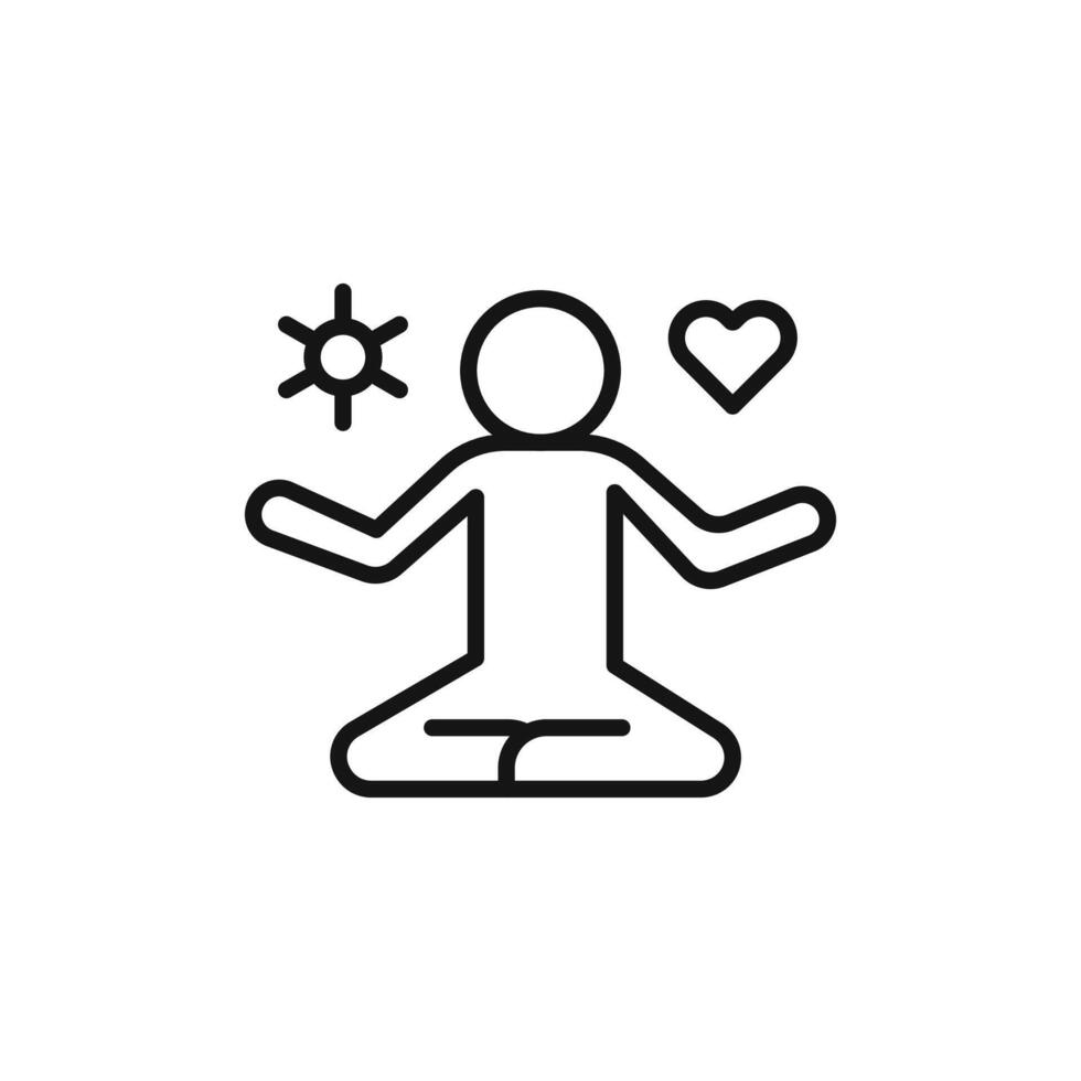stress management icon logo sign outline vector