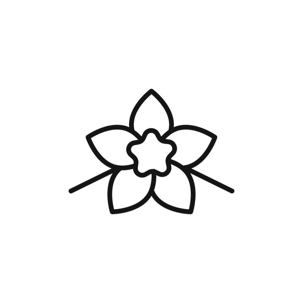 Vanilla icon logo sign outline vector