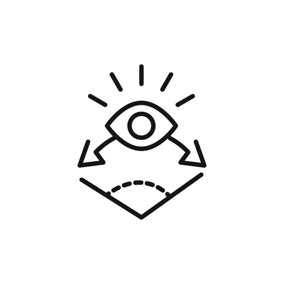 viewing angle icon logo sign outline vector
