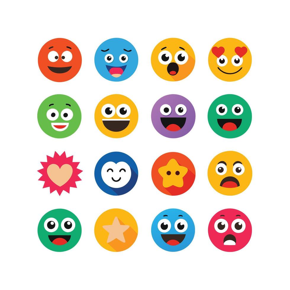 Reaction Icon Set Collection Illustration vector