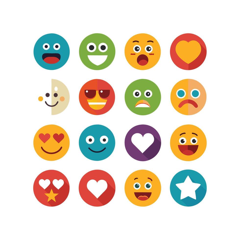 Reaction Icon Set Collection Illustration vector
