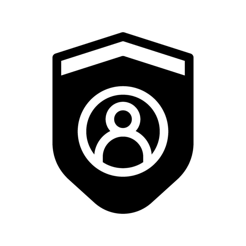 Shield User Icon Symbol Design Illustration vector