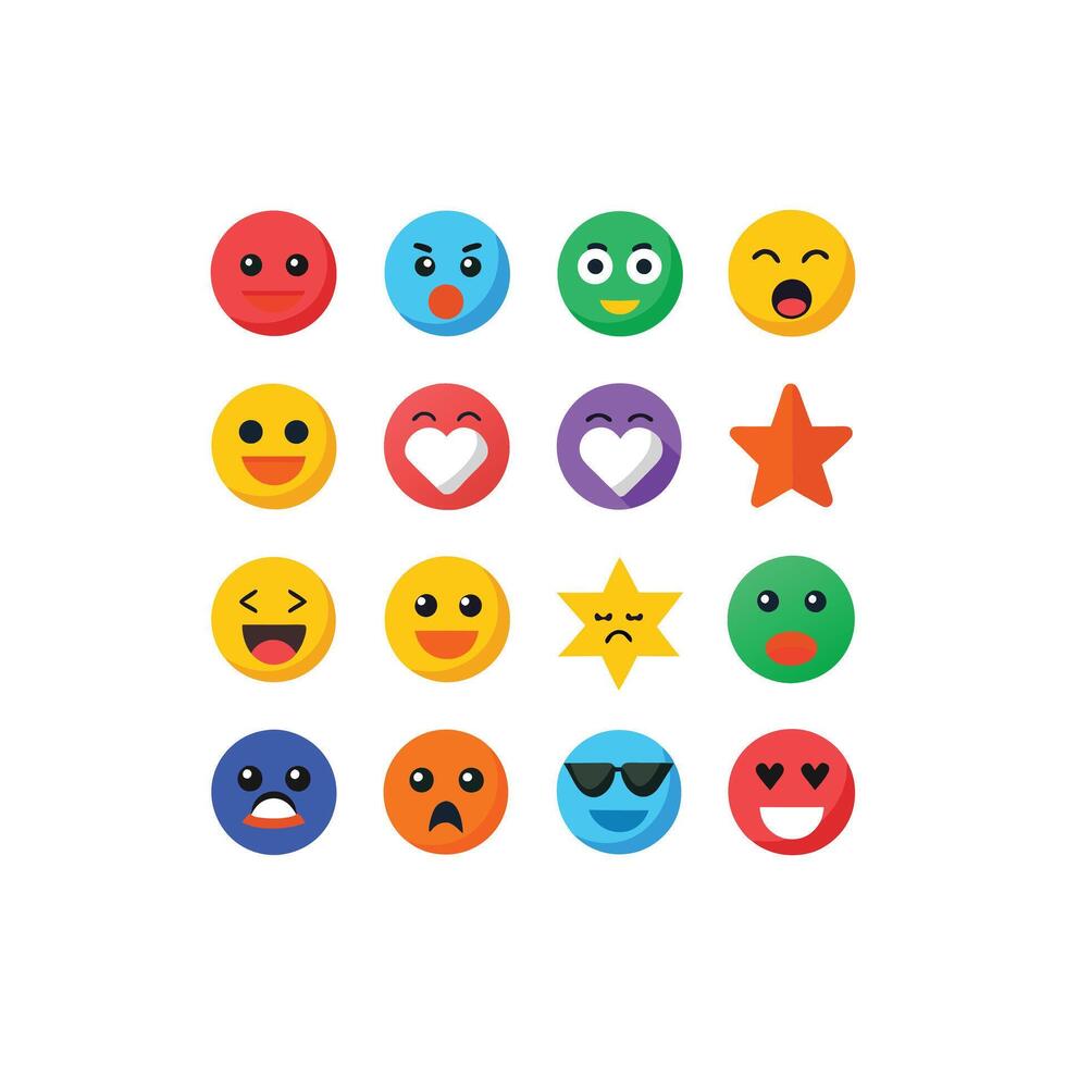Reaction Icon Set Collection Illustration vector