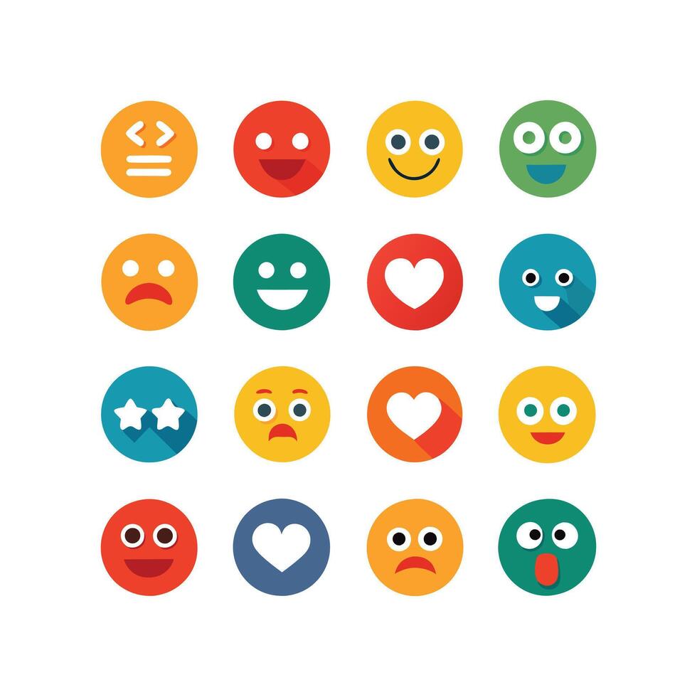 Reaction Icon Set Collection Illustration vector