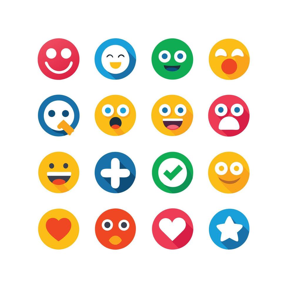 Reaction Icon Set Collection Illustration vector