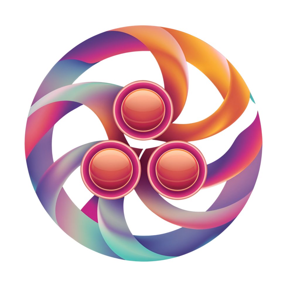 Multicolor button round icon png