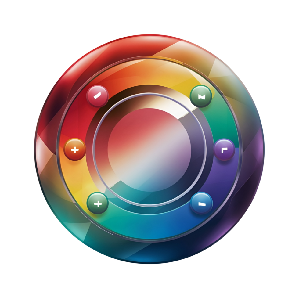 Multicolor buttons symbol png