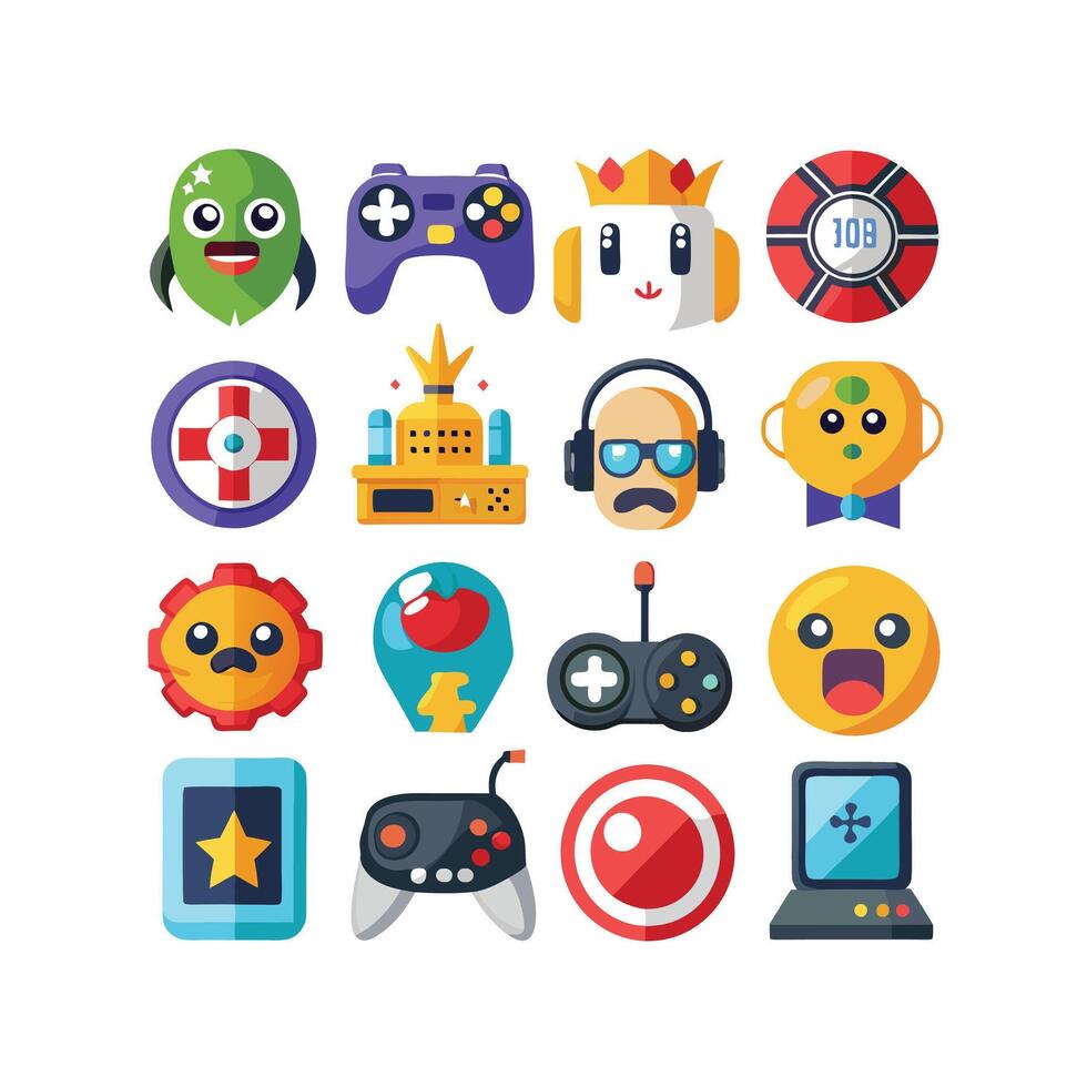 Gaming Icon Set Illustration vector