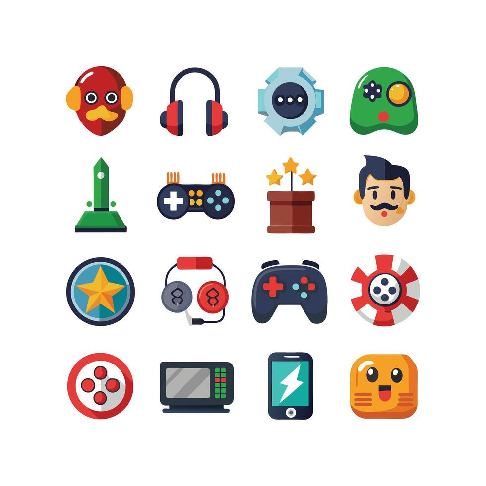 Gaming Icon Set Illustration vector