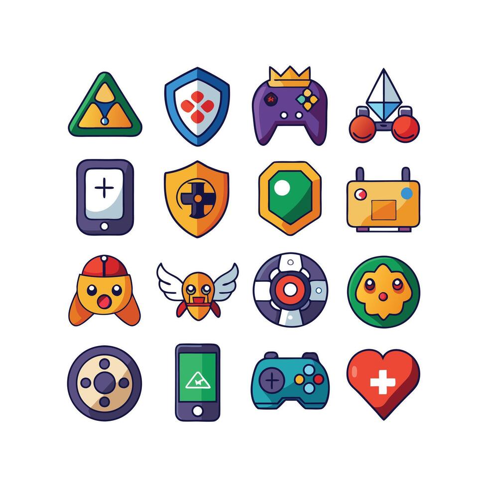 Gaming Icon Set Illustration vector