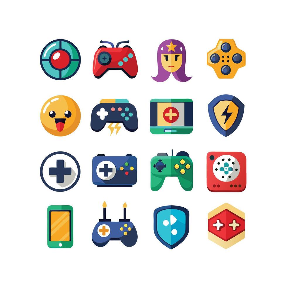 Gaming Icon Set Illustration vector