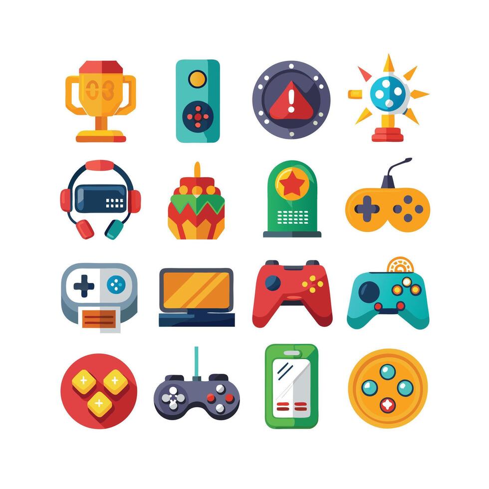 Gaming Icon Set Illustration vector