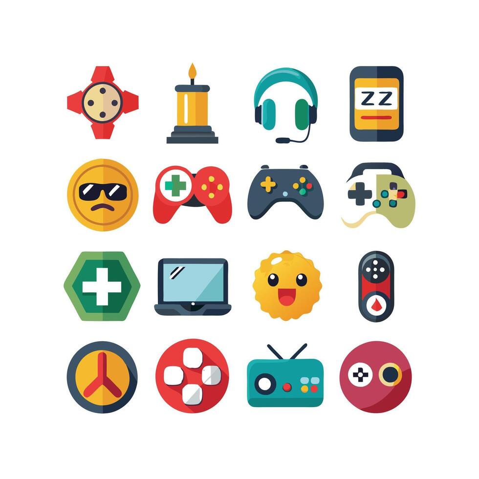 Gaming Icon Set Illustration vector