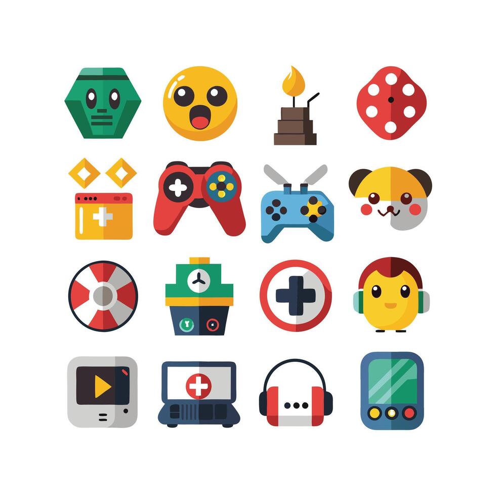 Gaming Icon Set Illustration vector