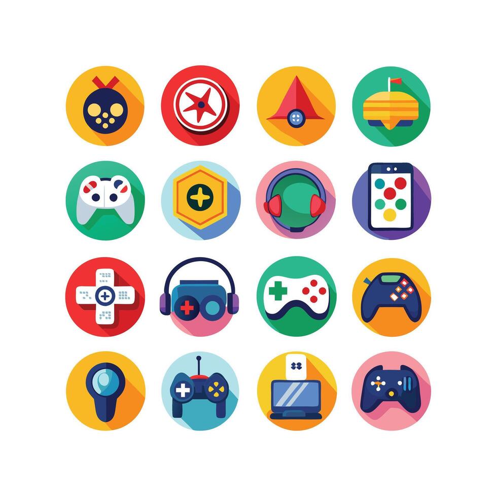 Gaming Icon Set Illustration vector