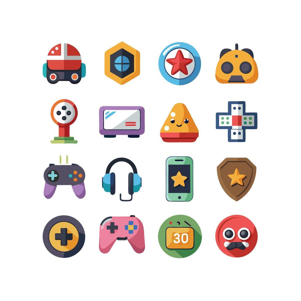 Gaming Icon Set Illustration vector