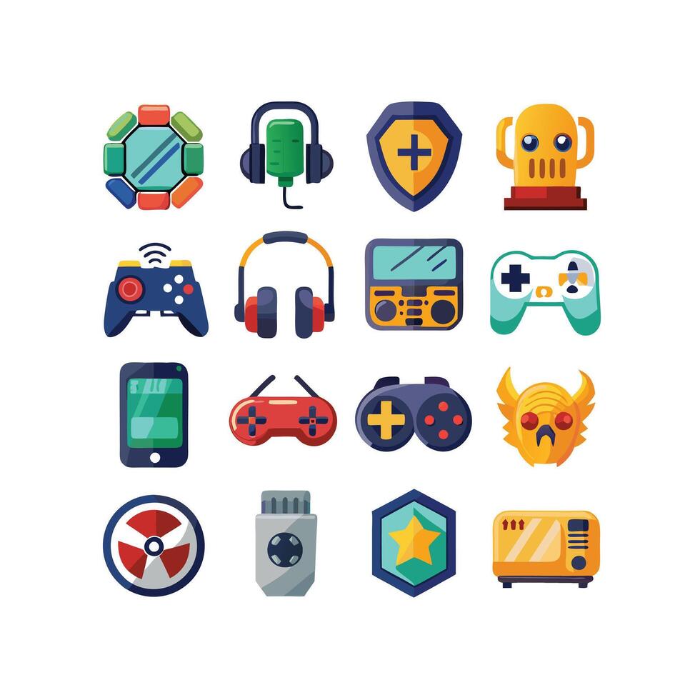 Gaming Icon Set Illustration vector