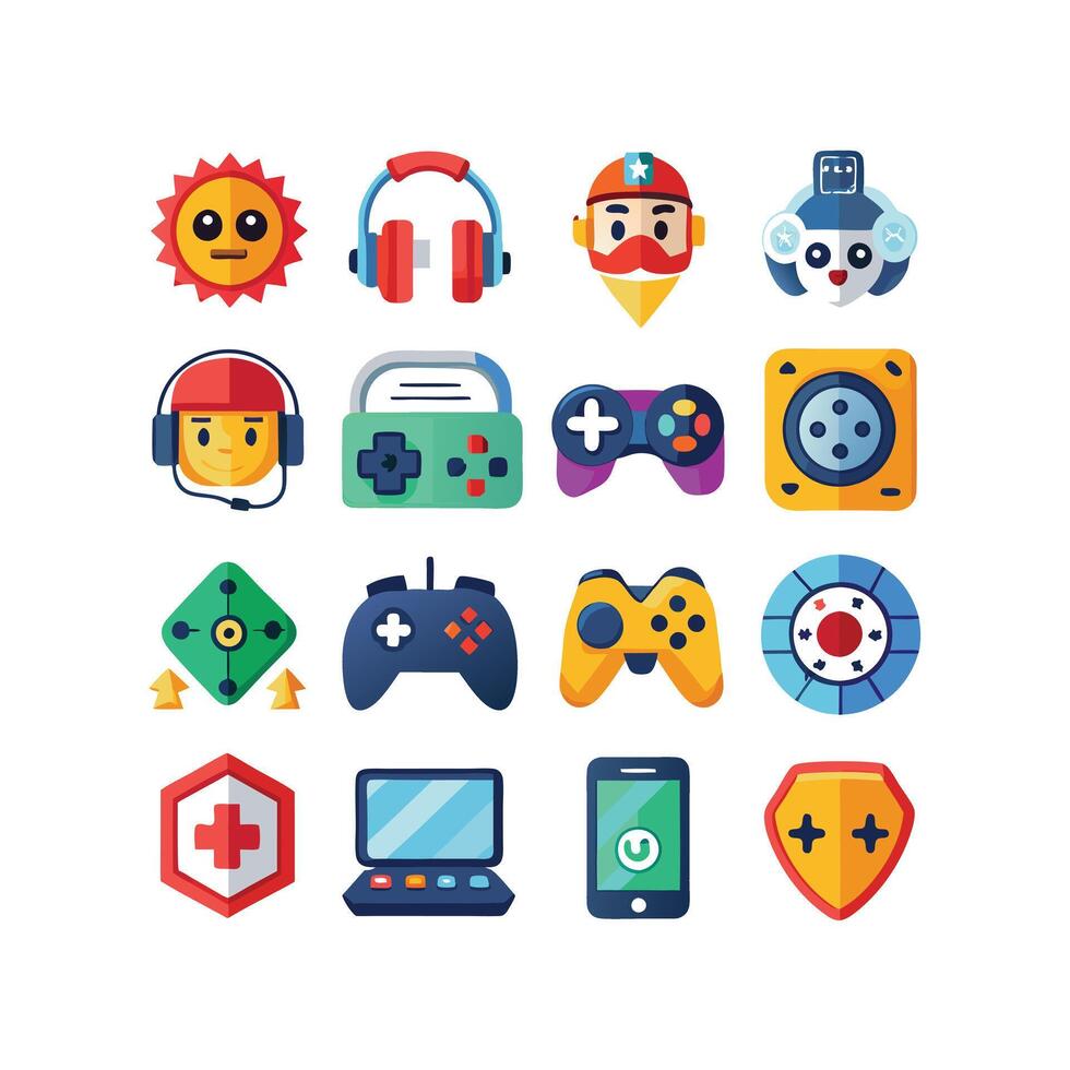 Gaming Icon Set Illustration vector