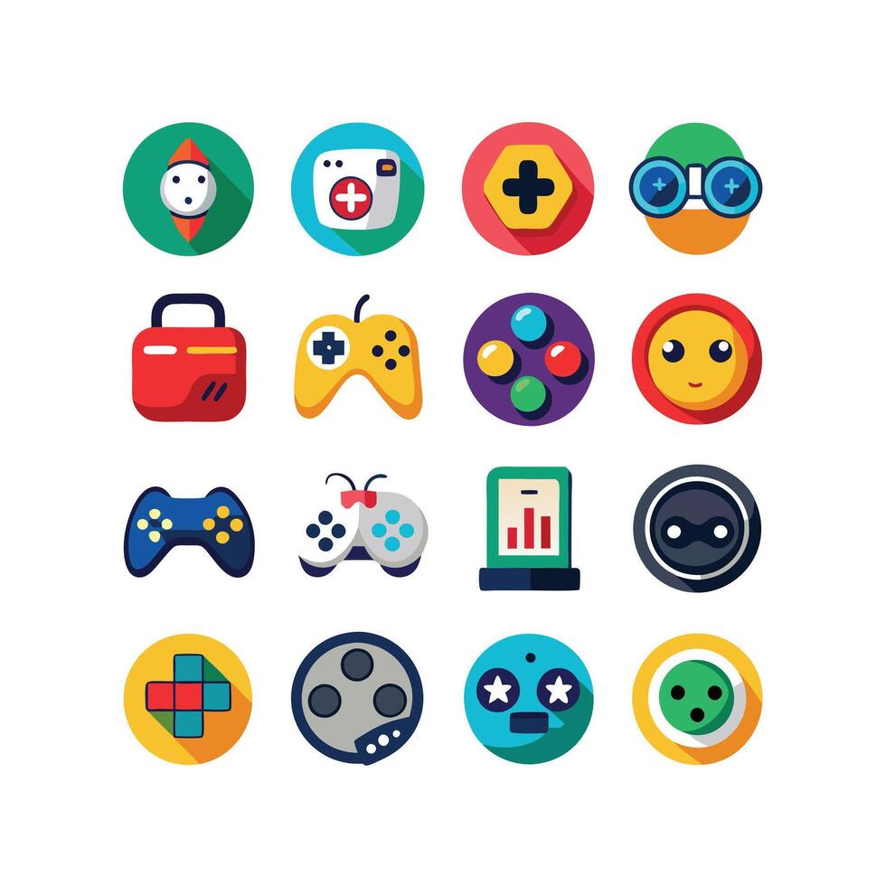 Gaming Icon Set Illustration vector
