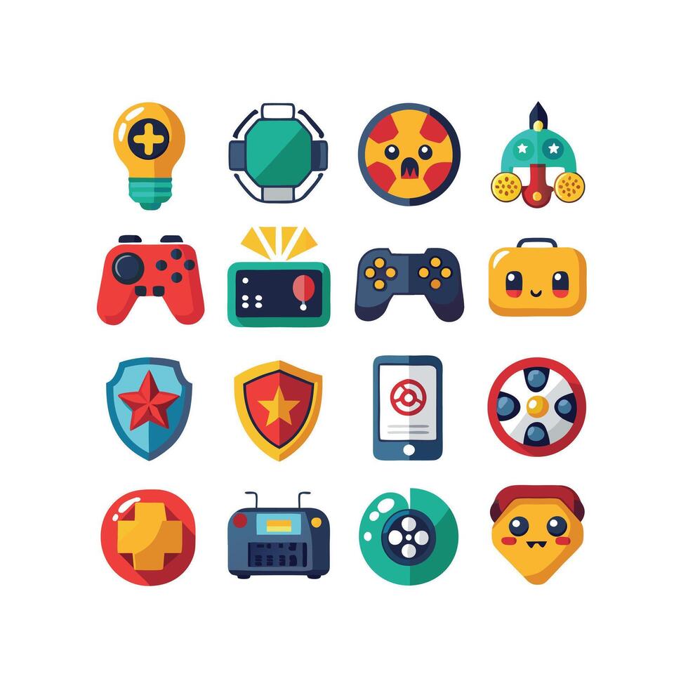 Gaming Icon Set Illustration vector