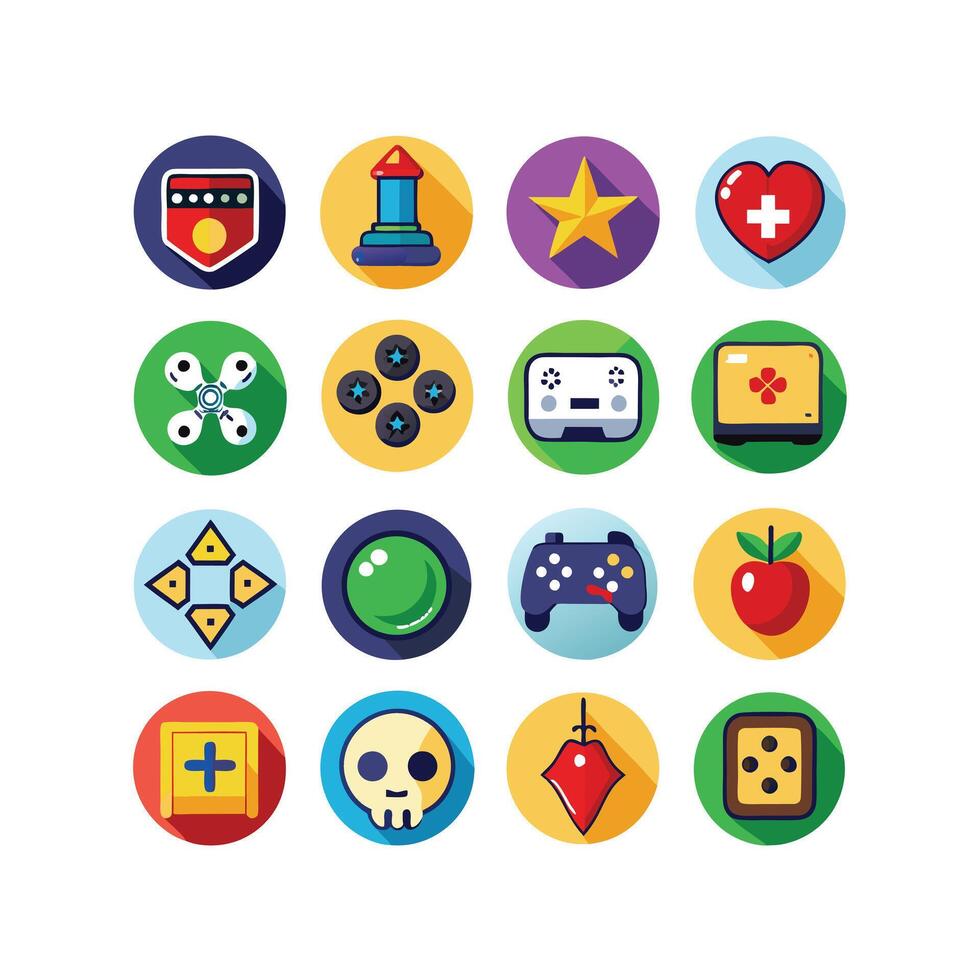 Gaming Icon Set Illustration vector