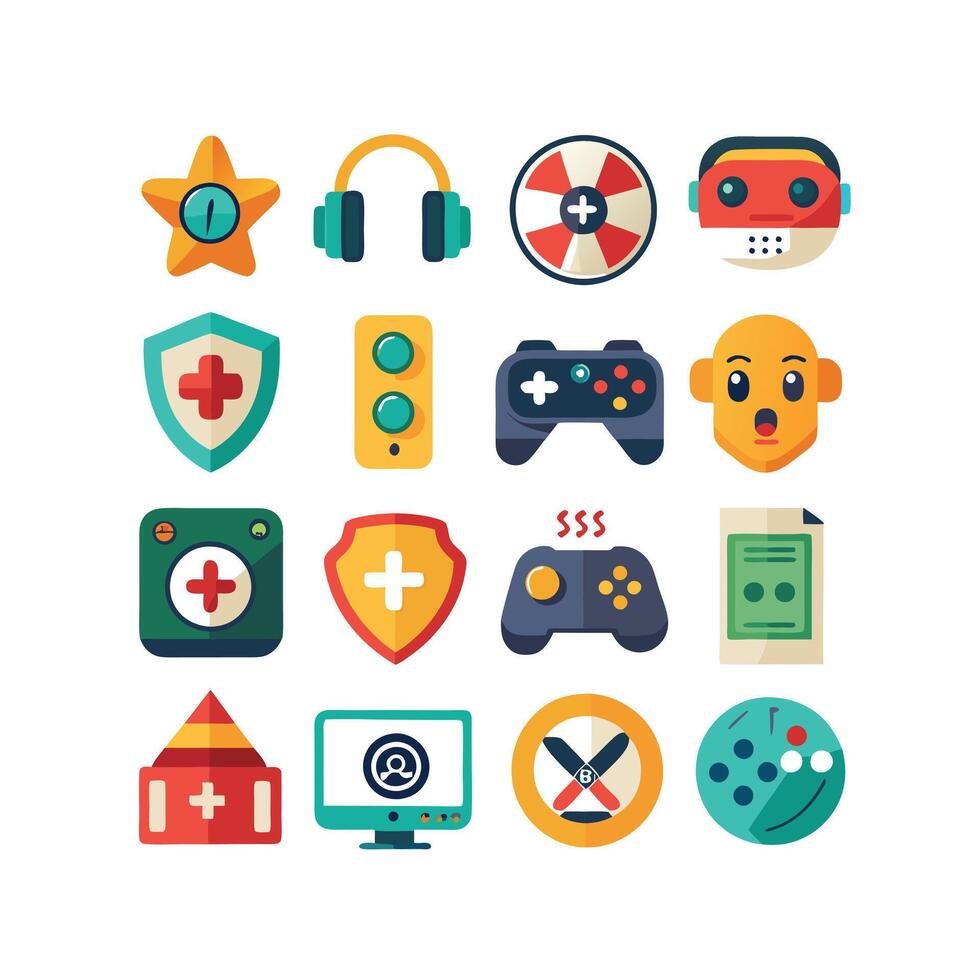 Gaming Icon Set IllustrationGaming Icon Set Illustration vector