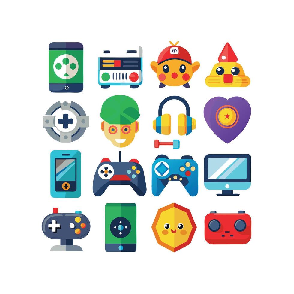 Gaming Icon Set IllustrationGaming Icon Set Illustration vector