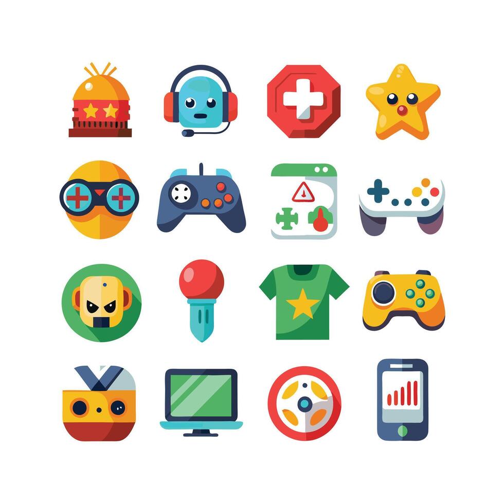 Gaming Icon Set Illustration vector