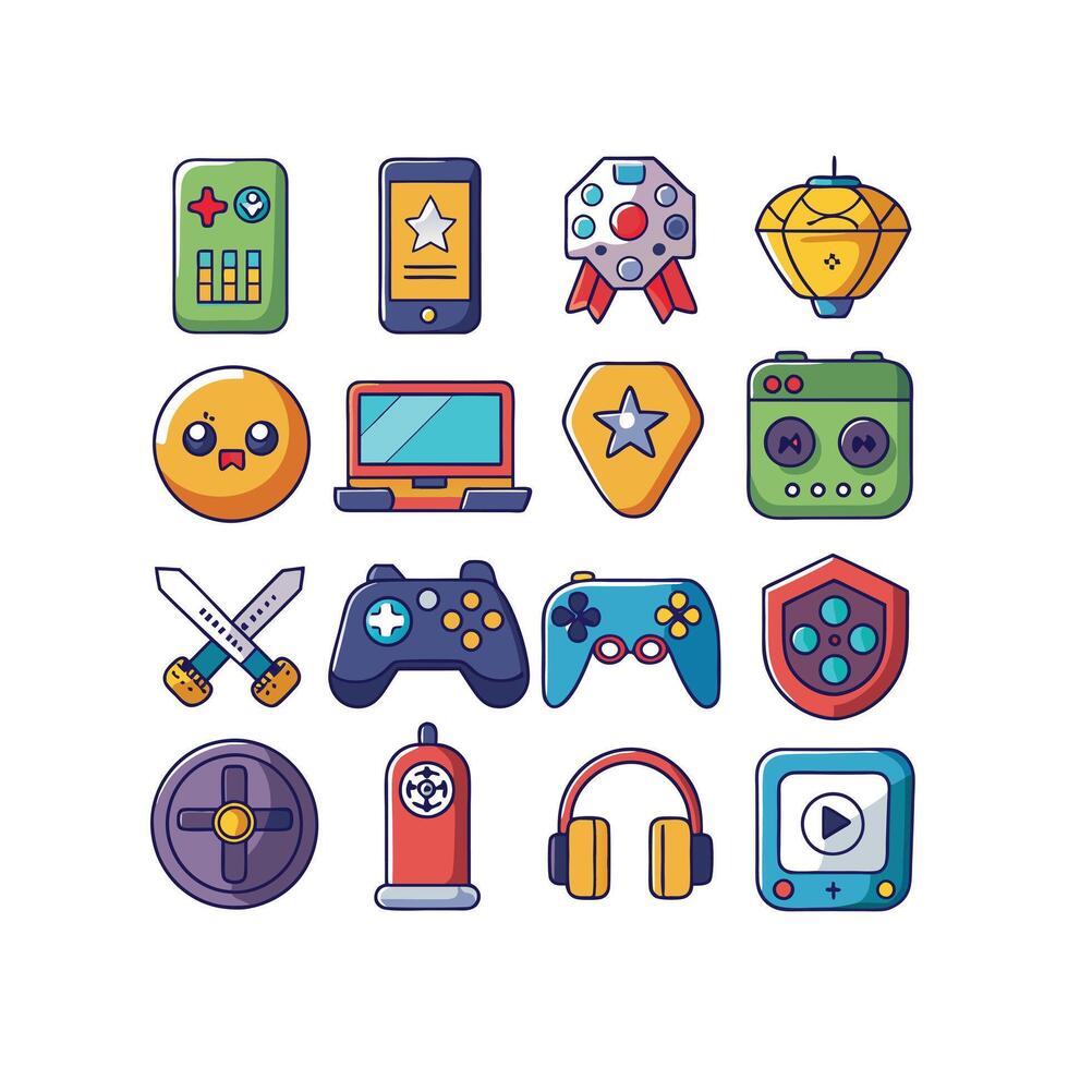 Gaming Icon Set IllustrationGaming Icon Set Illustration vector