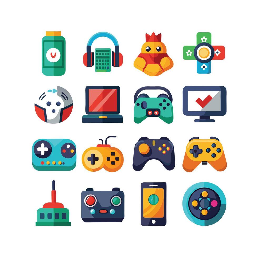 Gaming Icon Set Illustration vector