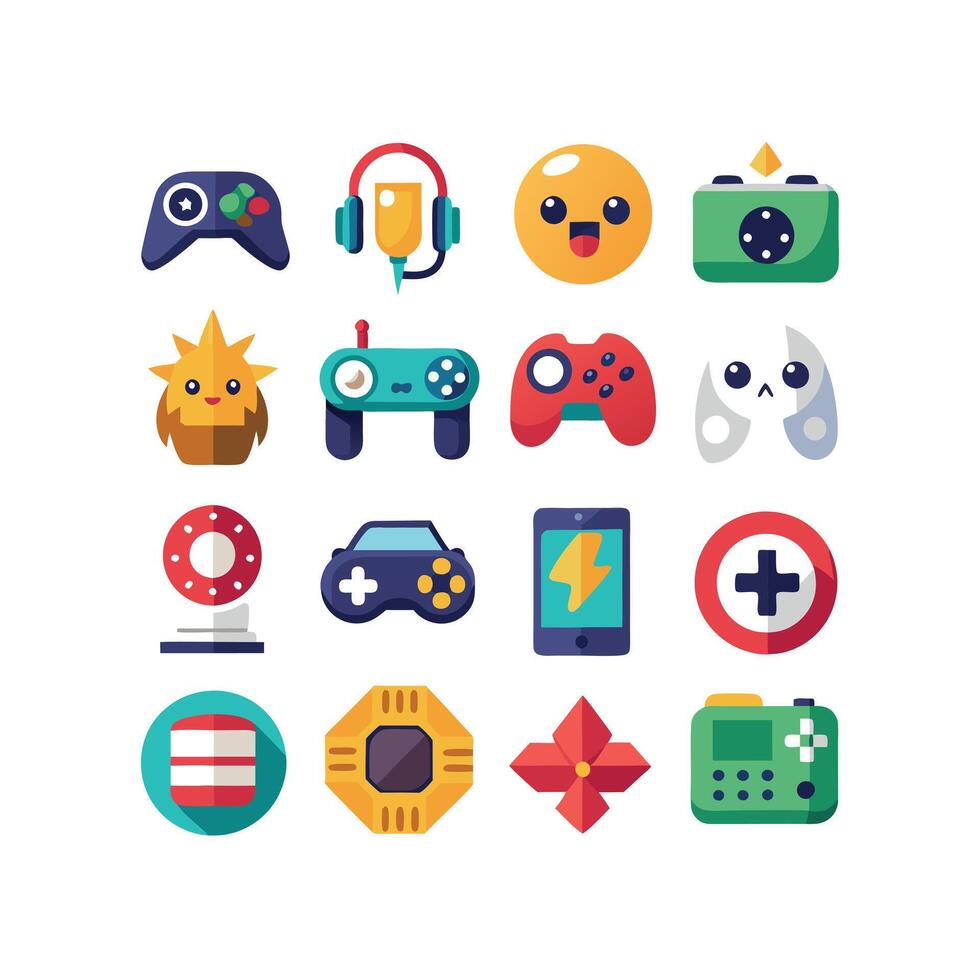 Gaming Icon Set Illustration vector
