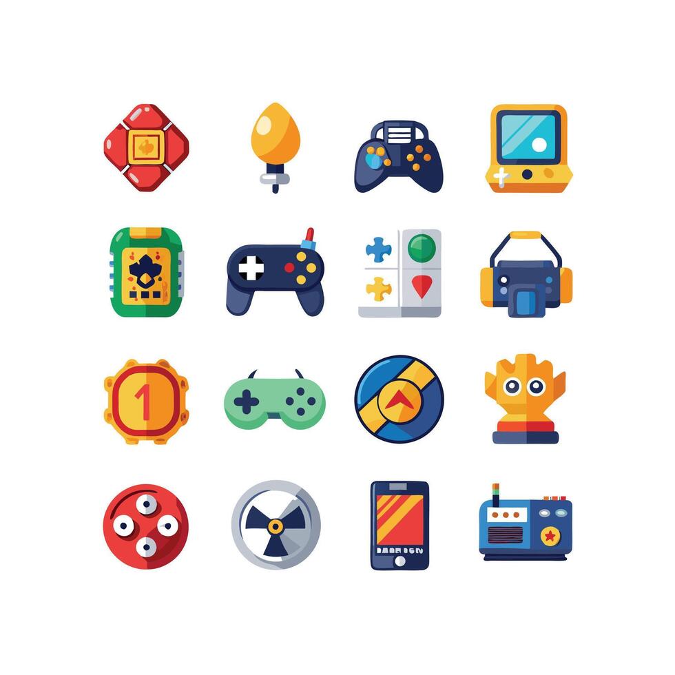 Gaming Icon Set Illustration vector