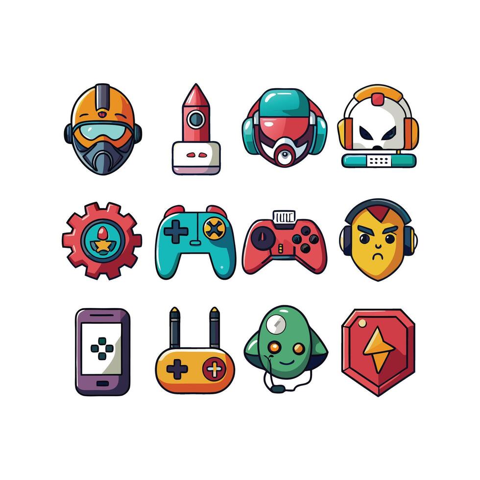 Gaming Icon Set IllustrationGaming Icon Set Illustration vector