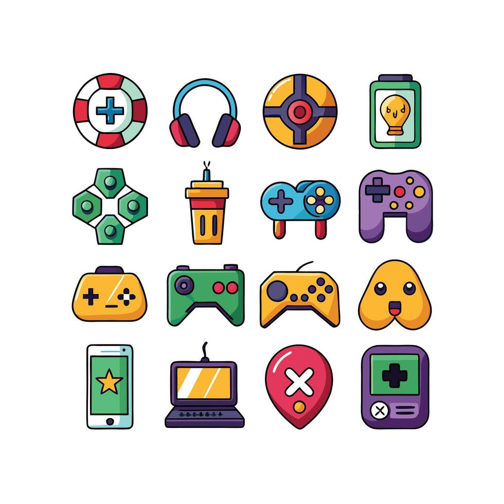 Gaming Icon Set IllustrationGaming Icon Set Illustration vector