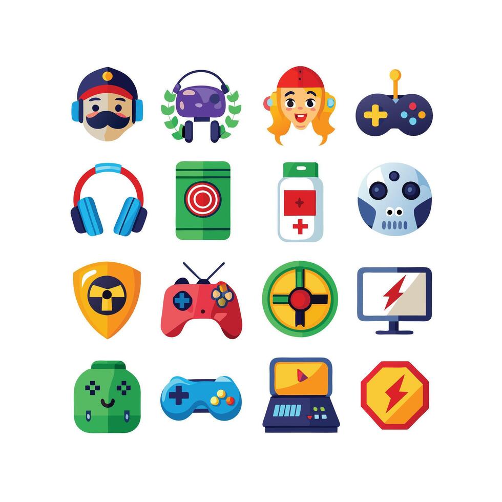 Gaming Icon Set IllustrationGaming Icon Set Illustration vector