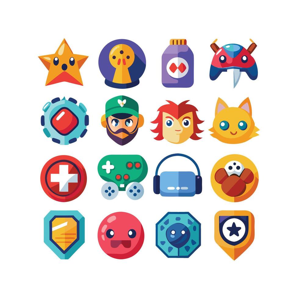 Gaming Icon Set IllustrationGaming Icon Set Illustration vector